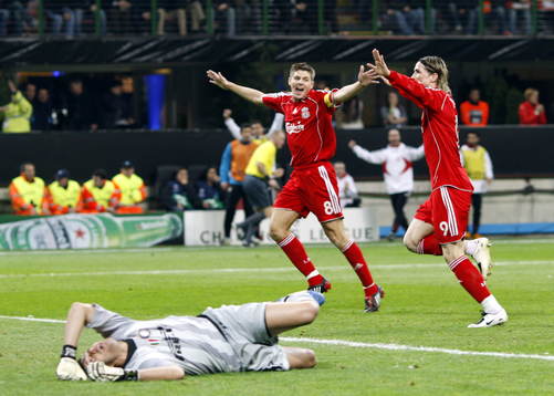 Fernando Torres och Steven Gerrard, Liverpool (Jubel)