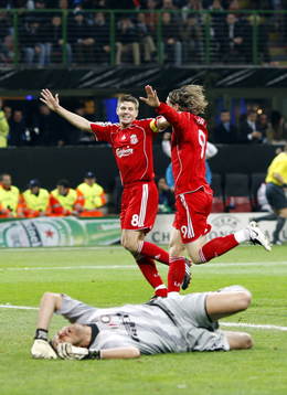 Fernando Torres och Steven Gerrard, Liverpool (Jubel)