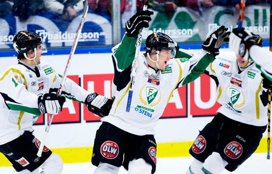 Dominik Granak, Mikael Johansson, Färjestad, jubel