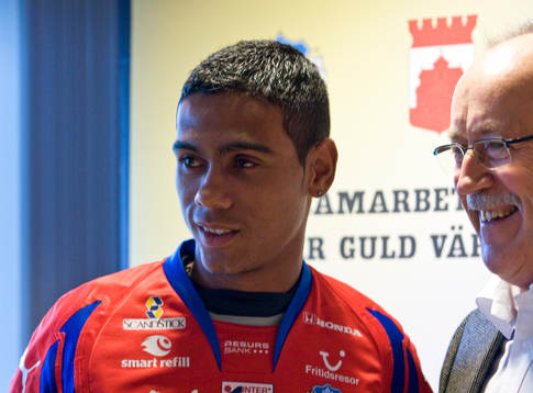 Denilson och en nöjd Sten-Inge Fredin, ordförande