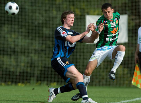 Per Johansson, Djurgården, och Levon Pachajyan, GAIS