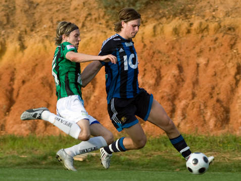Markus Halsti, GAIS, och Sebastian Rajalakso, Djurgården