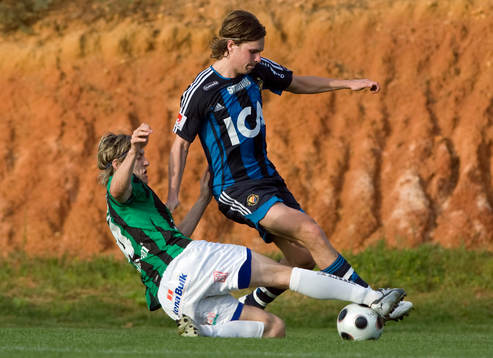 Markus Halsti, GAIS, och Sebastian Rajalakso, Djurgården