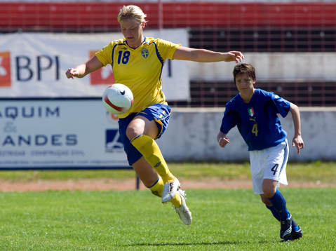 Nilla Fischer, Sverige, och Alessia Tuttino, Italien