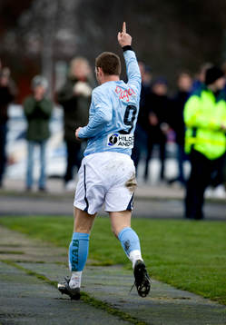 Niklas Skoog, gjorde mål för Malmö, jubel
