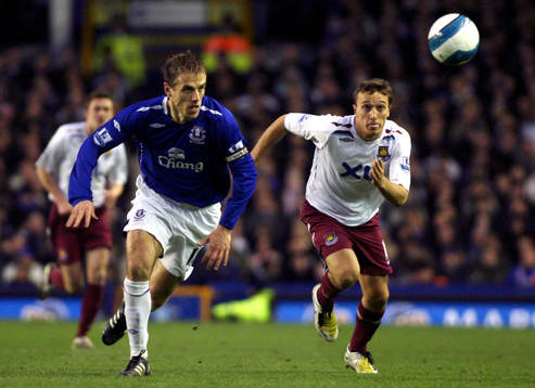 Phil Neville, Everton och  Mark Noble, West Ham