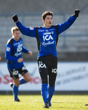 1-1, jubel i Halmstad, Anel Raskaj jublar,