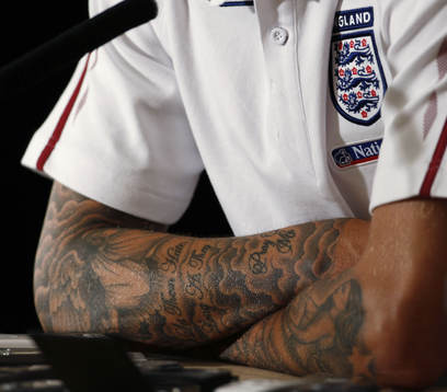 David Beckham. Tatuering, tatueringar