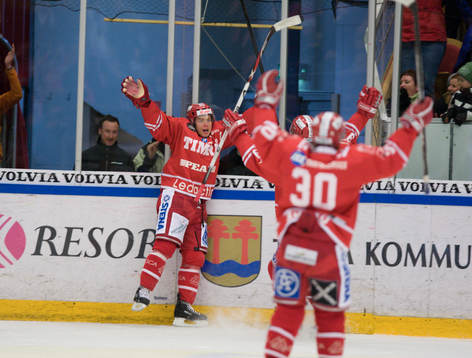 2-0 Riku Hahl, Timrå (jubel)