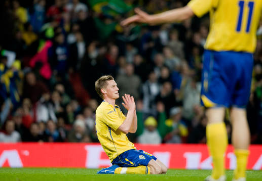Markus Rosenberg, Sverige, missar målet