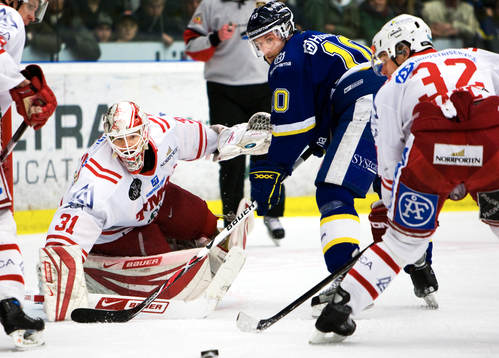 Johan Backlund, målvakt, TImrå, Martin Thörnberg och
