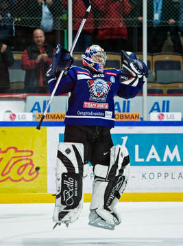 Rastislav Stana, målvakt, Linköping, hoppar av glädje