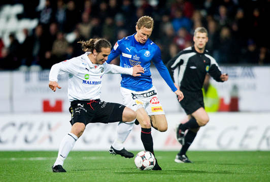 Nordin Gerzic, Örebro, och Magnus Andersson, Trelleborg