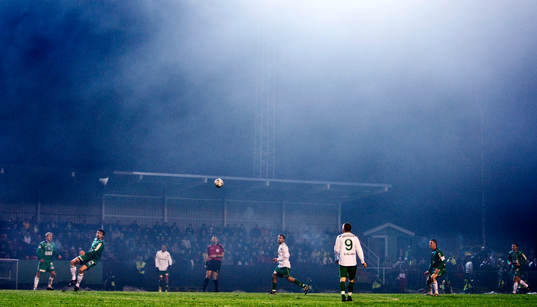 Det var dimmigt på Starke Arvid Arena, dimma