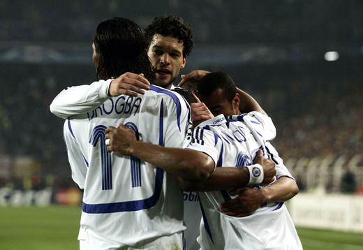 Didier Drogba och Michael Ballack