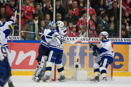 Jubel HV71 Stefan Liv, Målvakt och David Petrasek