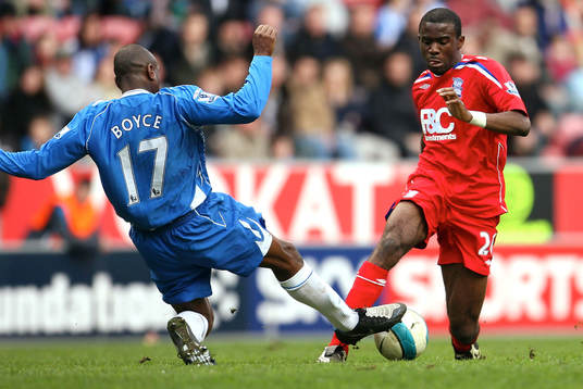 Fabrice Muamba och Emmerson Boyce