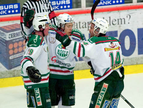 Kenny Jönsson, Mikael Gath och André Persson, Rögle,