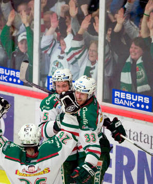 Andreé Persson, Brett Harkinsson, jubel, Rögle
