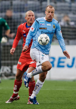 Hans Berggren, Gefle, med bollen