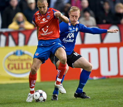 Henrik Larsson, Helsingborg och Peter Larsson, Halmstad