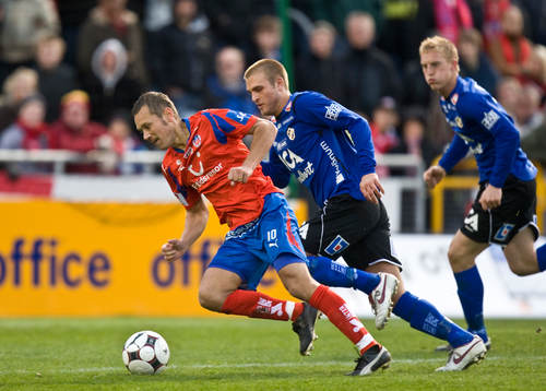 Marcus Lantz, Helsingborg, jagas av Jesper Westerberg,