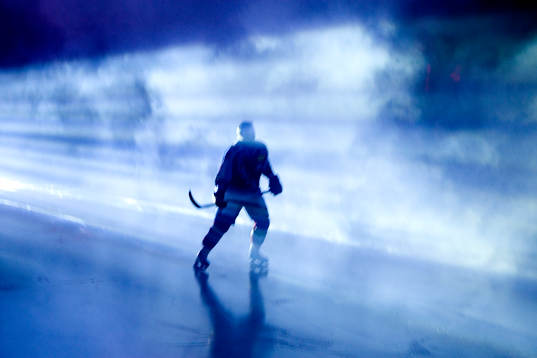 Ishockey, Kvalserien, Spelarentré, entré, genre, rök,
