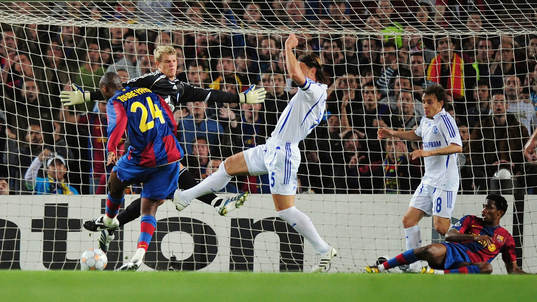 1:0 av Yaya Toure, Barcelona, Manuel Neuer, målvakt