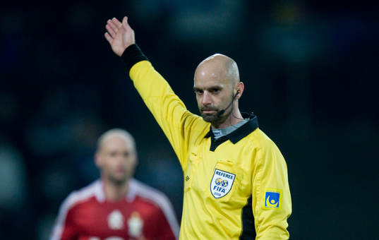 Stefan Johannesson, domare, gjorde sin 100:e allsvenska