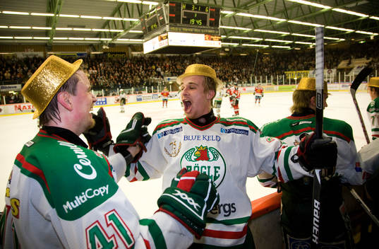 Martin Johansson och Johannes Salmonsson, jubel, glädje.