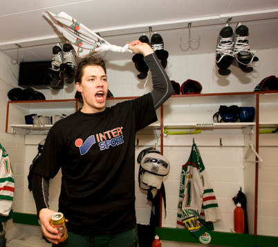 Andrée Persson, Rögle, jubel. Rögle klara för elitserien