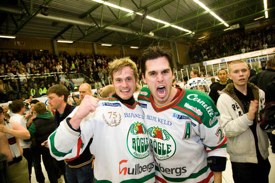 Fredrik Persson och Peter Lorentzen, jubel