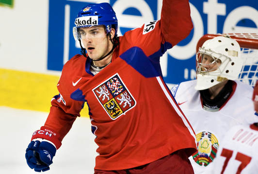 Ales Kotalik, sätter straff på Vitali Koval