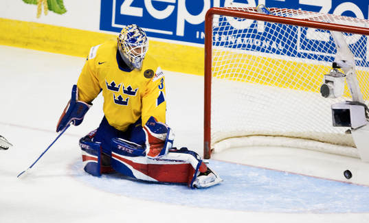 Henrik Lundqvist, målvakt släpper in 2-2
