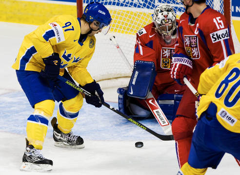 Per Ledin och Milan Hnilicka, målvakt