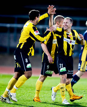 Everton och Jonas Henriksson, Häcken, Jubel