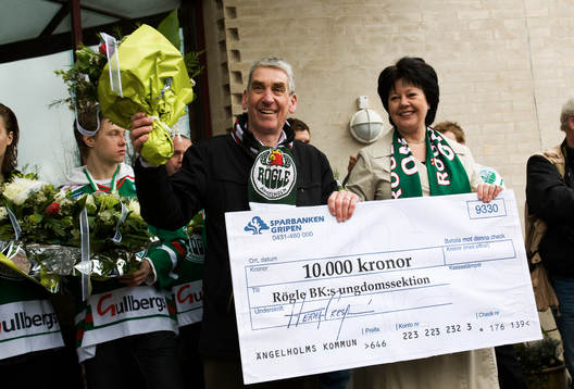 Ishockey, Rögle är klara för elitserien, firas av