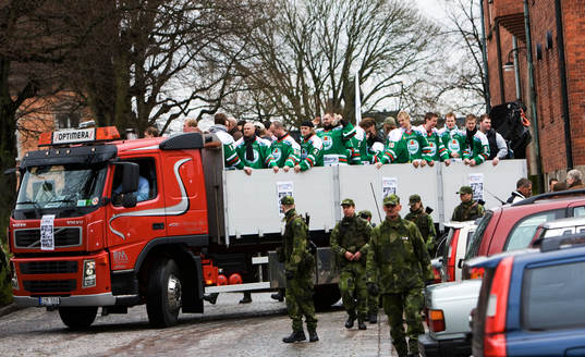 Ishockey, Rögle är klara för elitserien, firas av