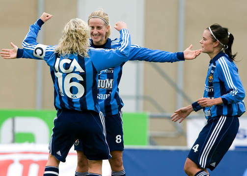 Marijke Callebaut  och Madelene Göras, jubel
