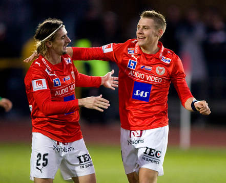 Cesar Santin och Patrik Ingelsten, Kalmar, jubel