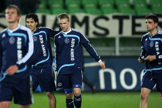 Luis Suarez och Rasmus Lindgren, Ajax