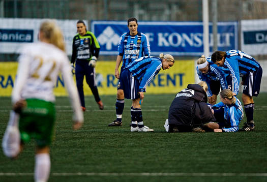 Anna Hall, Djurgården, skada