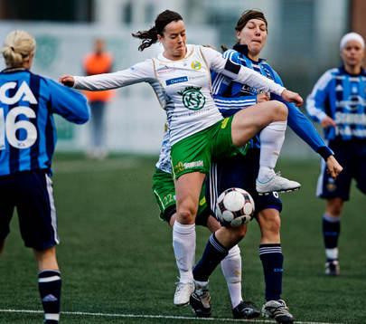 Jennie Jonsson, Hammarby och Linda Forsberg, Djurgården