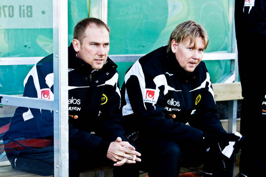 Magnus Haglund, tränare och Peter Wettergren, assisterande