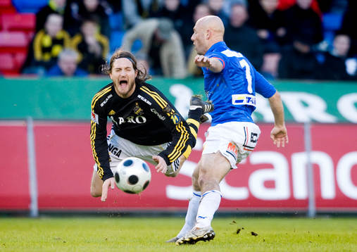 Mats Rubarth, AIK, och Mattias Thylander, Trelleborg