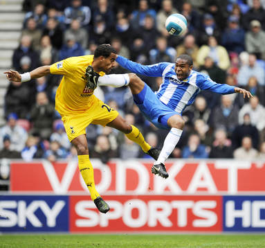 Tom Huddlestone, Tottenham och Wilson Palacios, Wigan