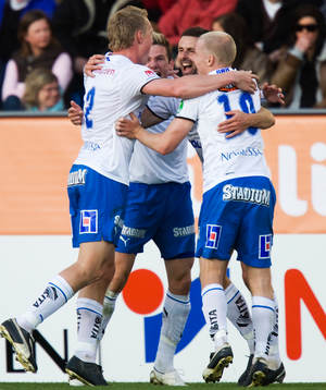 2-2, Kristoffer Arvhage grattas till poängen. Jubel