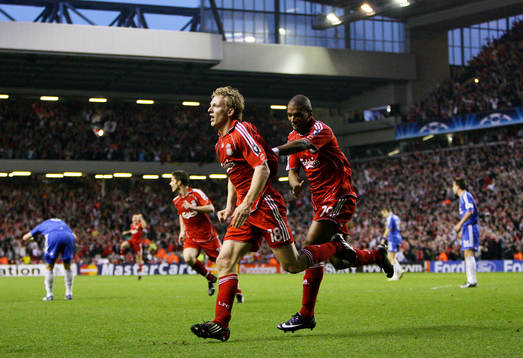 Dirk Kuyt och Ryan Babel, Liverpool (Jubel)