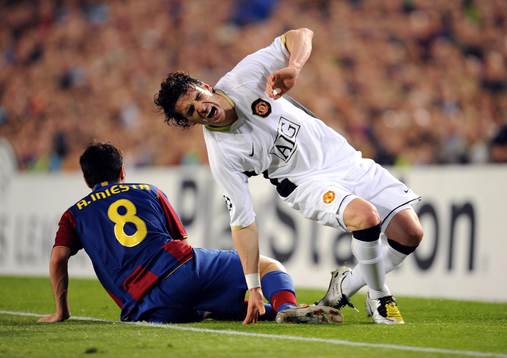 Andres Iniesta och Owen Hargreaves