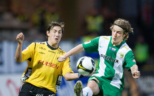 Stefan Ishizaki, Elfsborg, och Haris Laitinen, Hammarby